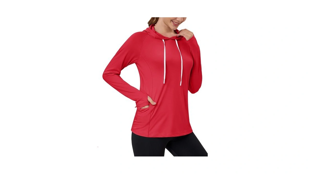Magcomsen Long Sleeve Workout Tops For Women Sun Protection Hoodie