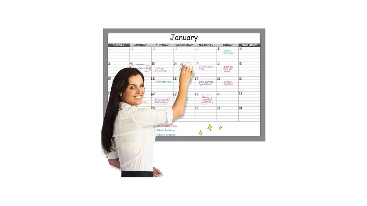 Undated Large Dry Erase Calendar