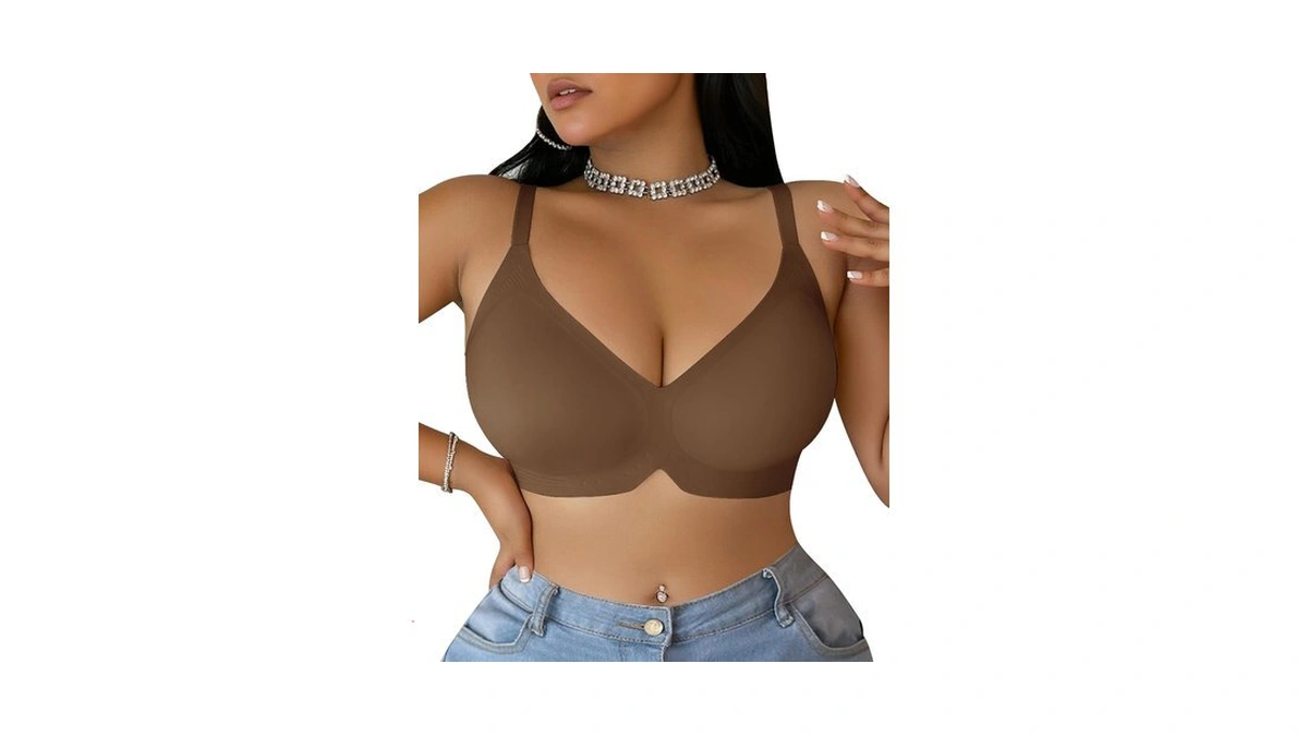 Liijoo Jelly Bra For Women No Underwire, Seamless Wireless Push