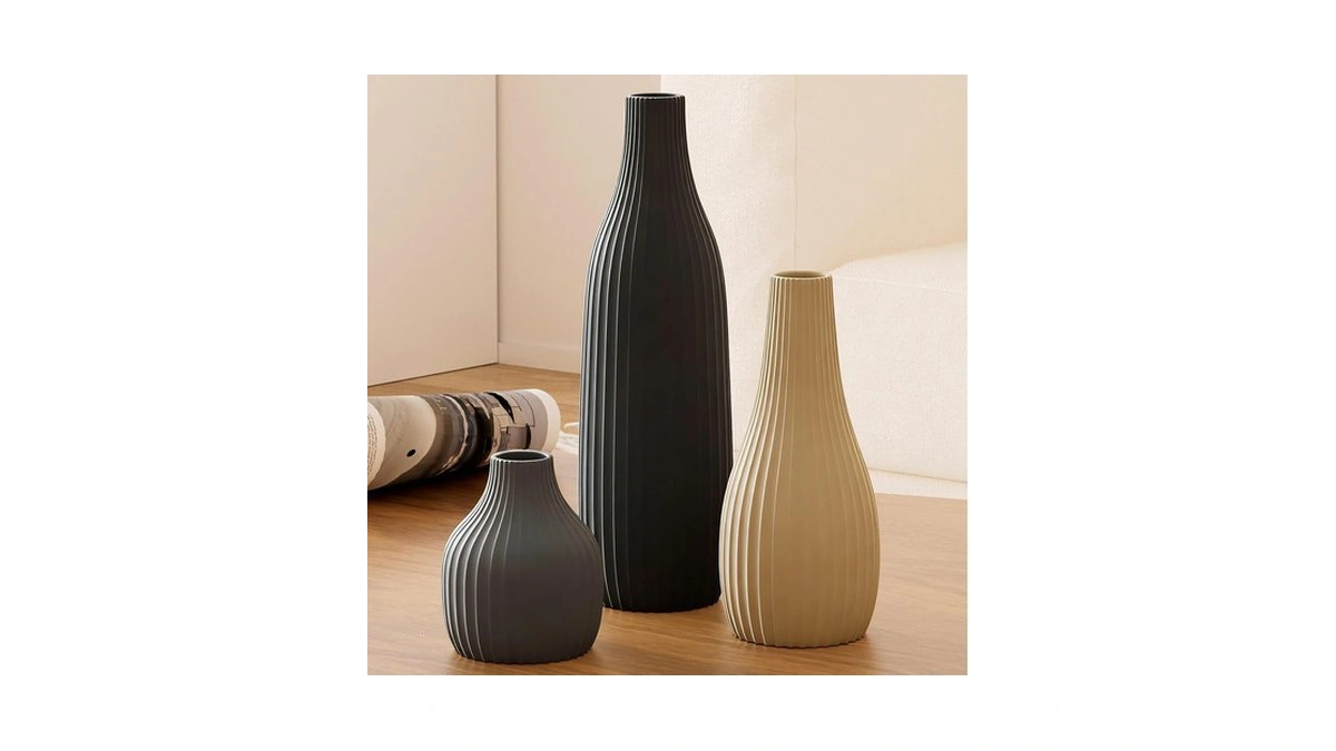 Decorative Flower Vase Set Of 3 - Modern Boho Style