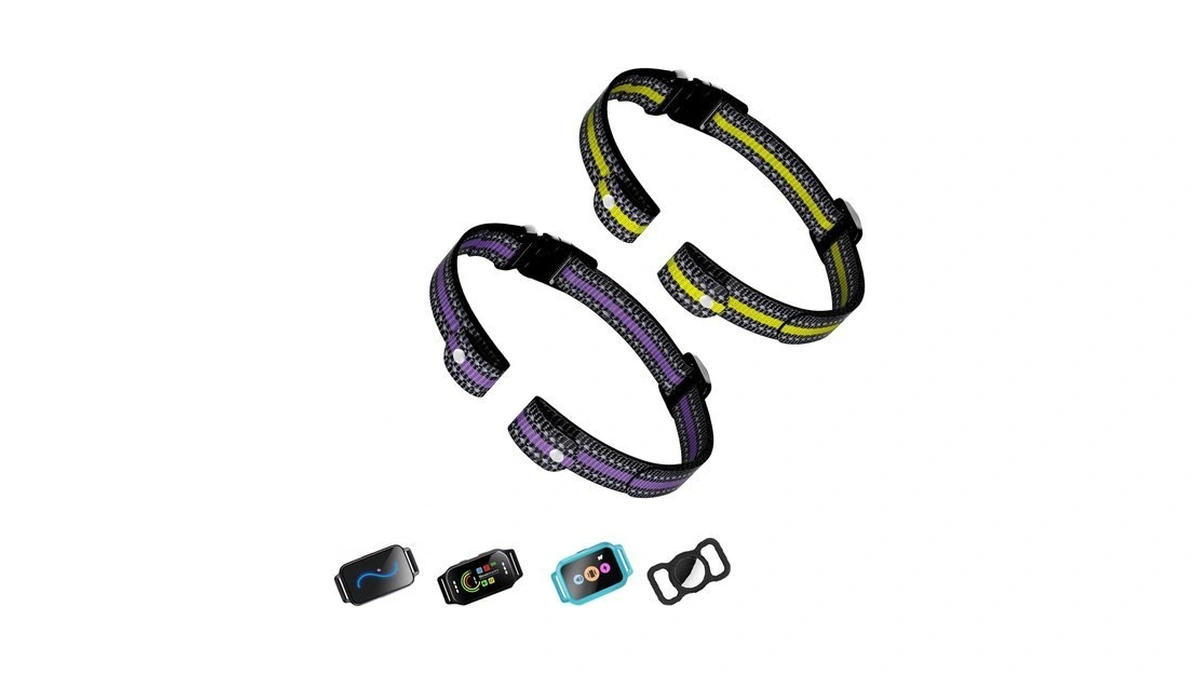 Aikko 2-pack Replacement Straps For Gps Dog Shock Collar, Yellow