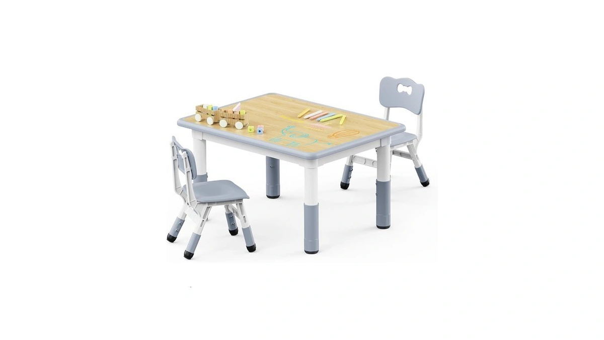 Brelley Adjustable Toddler Table And Chair Set, 31.5" L X