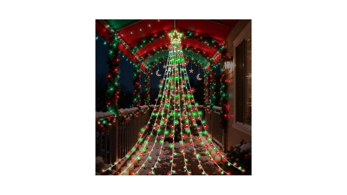 Qulist Christmas Decorations, Outdoor Christmas Lights, 320 Led Outdoor Christmas