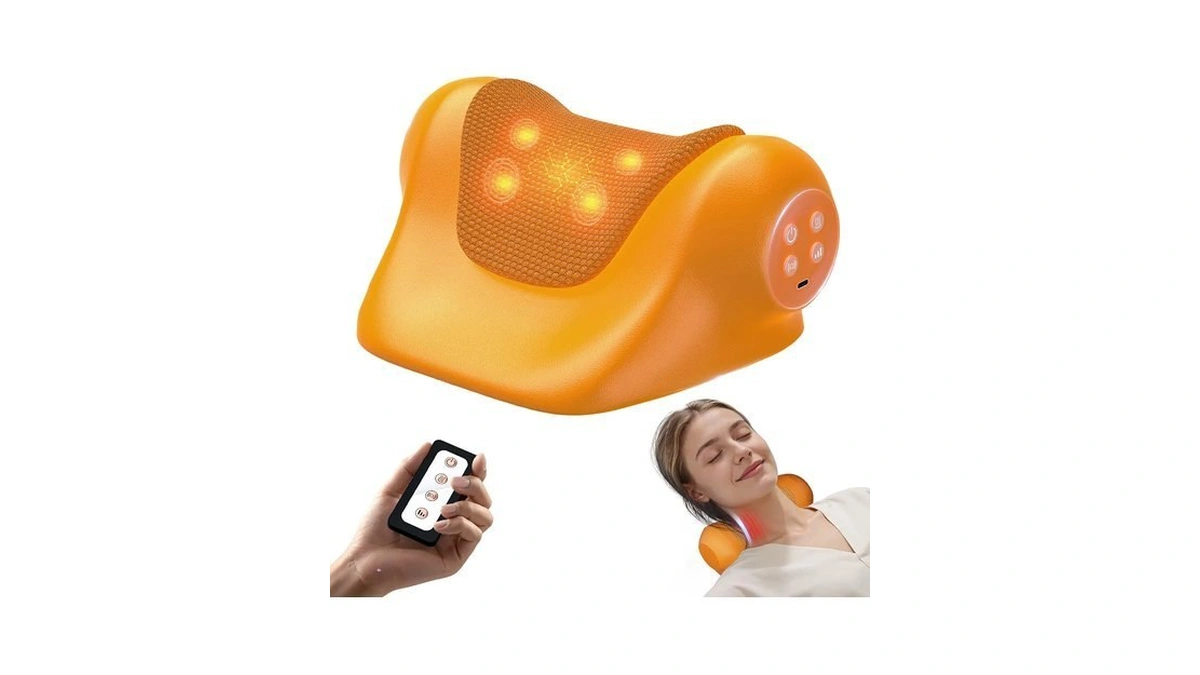 Jdz Neck Massager With Heat, 3 Vibrating Modes Neck Support