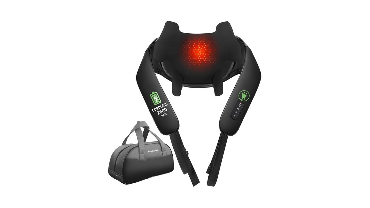 Masgre Shiatsu Neck And Back Massager With Heat, Upgraded 2600mah