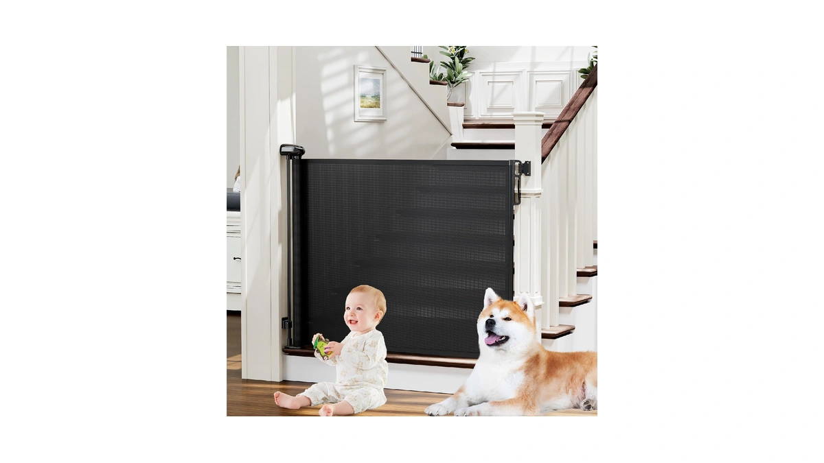 Probebi Retractable Baby Gates For Stairs & Doorways, Dog Gate