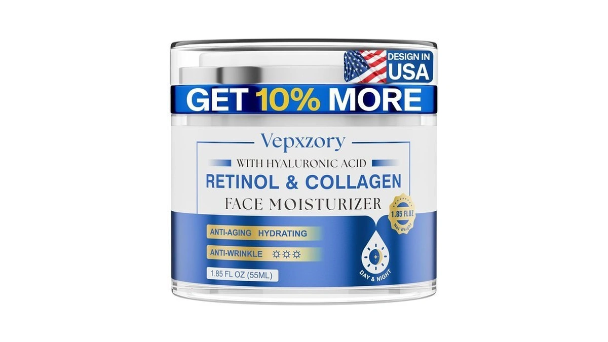 Anti-aging Moisturizer Face Cream With Retinol, Collagen & Hyaluronic Acid