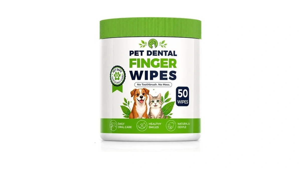 Edgeveil Pet Teeth Cleaning Wipes For Dogs & Cats, Professional