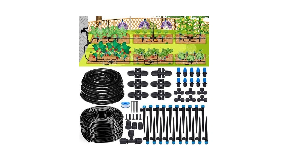 Inntop 240ft Drip Irrigation System Kits, Quick Connect Automatic Garden