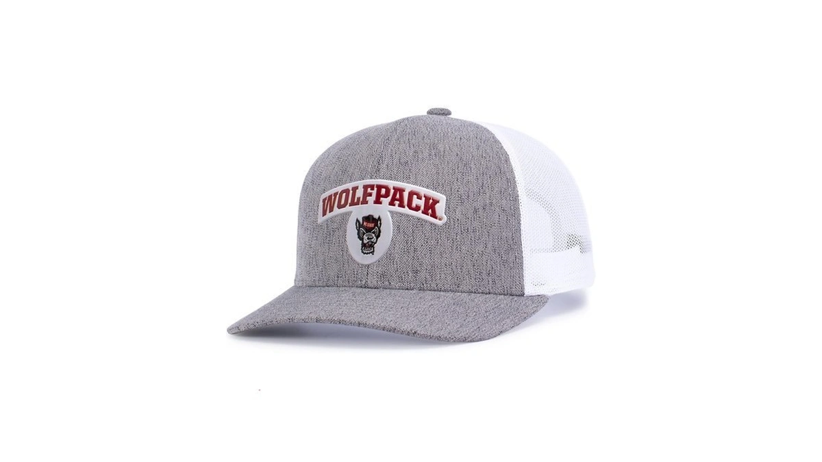 Pacific Headwear Ncaa Nc State Heather Trucker Snapback Cap Os