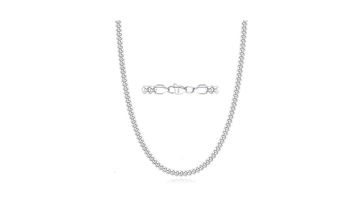 Avotto 925 Sterling Silver Chain For Men Women 3mm Mens