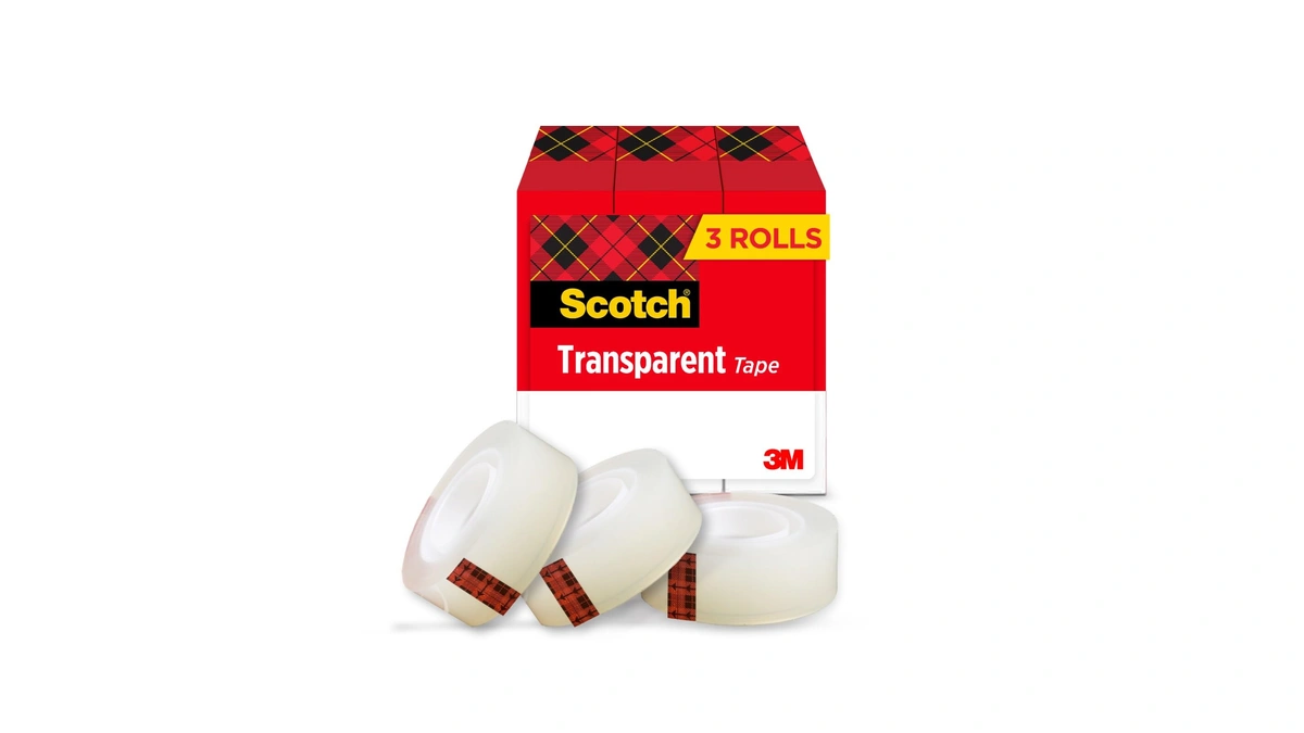 Scotch Transparent Tape, 1 Inch Core 3/4 In X 1000