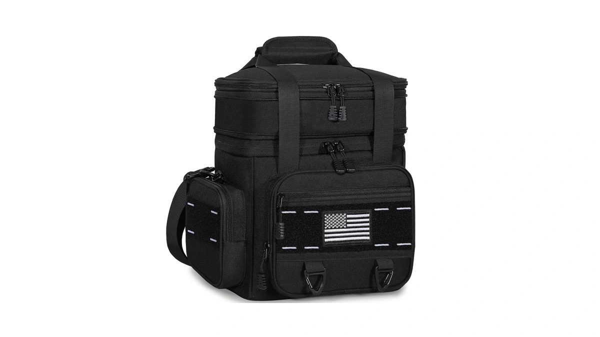Tenkist Tactical Insulated Lunch Box Men Double Deck Heavy Duty