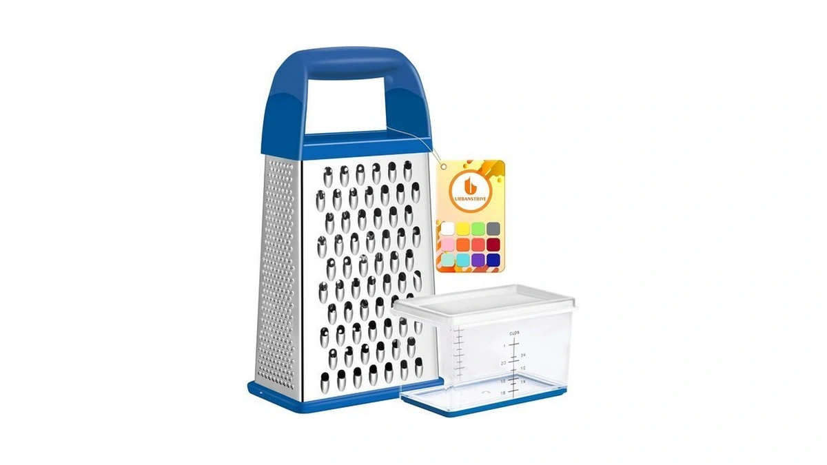Urbanstrive Cheese Grater With Container, Professional Cheese Grater With Handle,