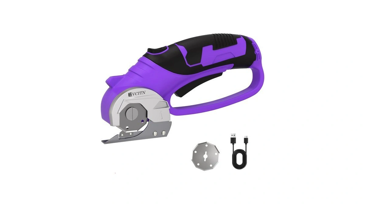 Cordless Electric Scissors,4v Rechargeable Cardboard & Carpet Cutter,electric Self-sharpening Rotary