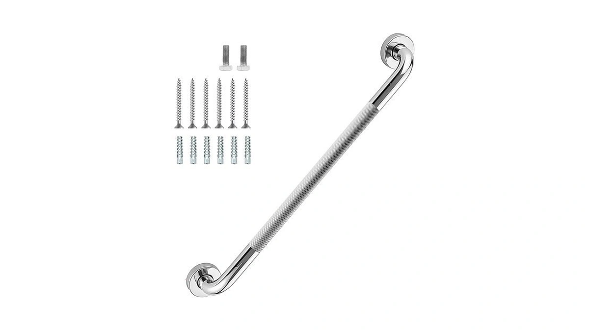 Inch Shower Grab Bar Dia Chrome Anti Slip