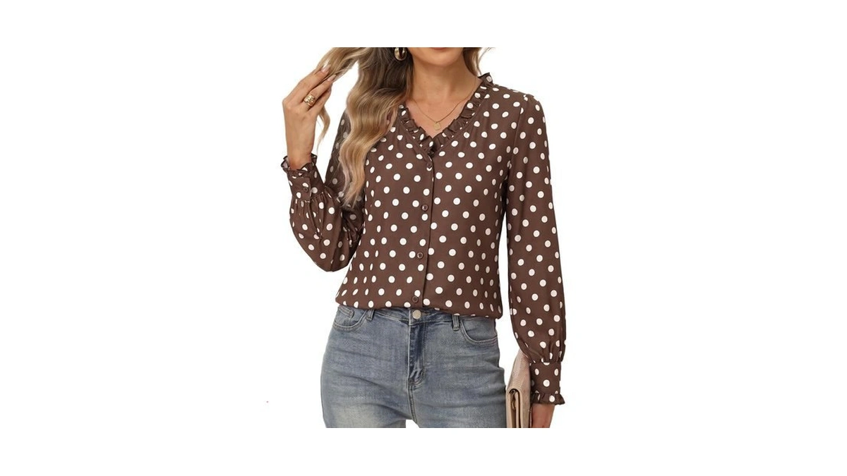 Grace Karin Women's Boho Floral Button Down Fall Dressy Blouses