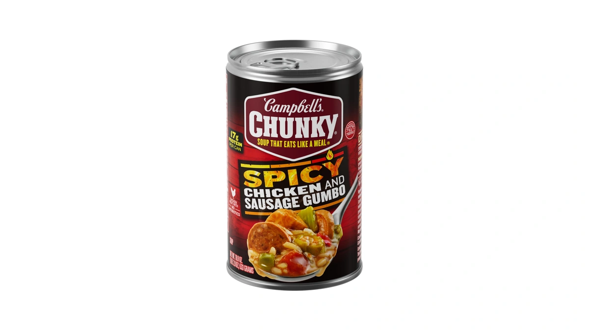 Campbell's Chunky Soup, Spicy Chicken And Sausage Gumbo, 18.8 Oz
