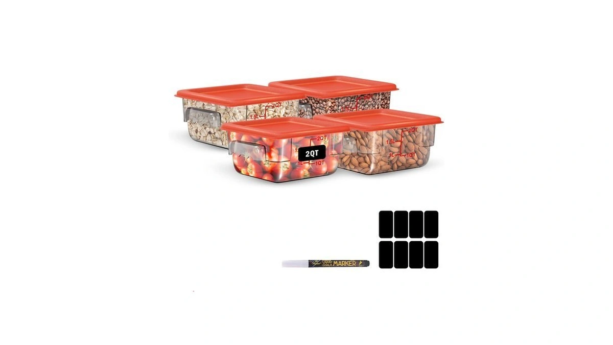 2qt Nsf Food Storage Containers With Lid - 4pcs Food