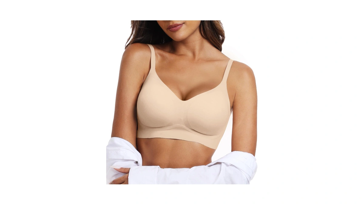 Oeak Womens Wireless Jelly Bras Comfortable Gel Everyday Tshirt Bra