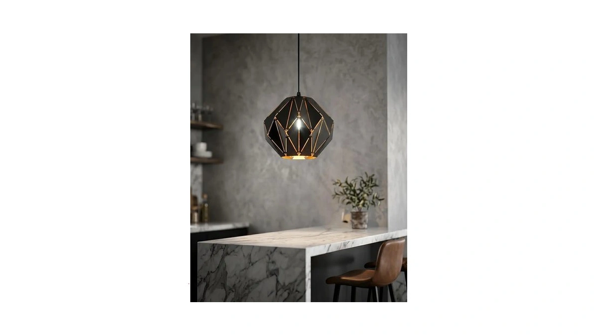 Omgomne Industrial Vintage Black Pendant Light 7.9 Inch