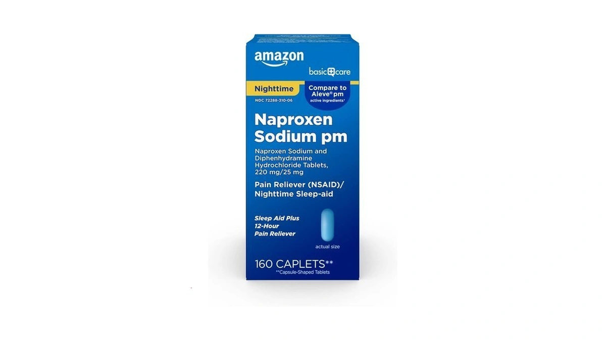 Amazon Basic Care All Night Pain Relief Pm, Naproxen Sodium