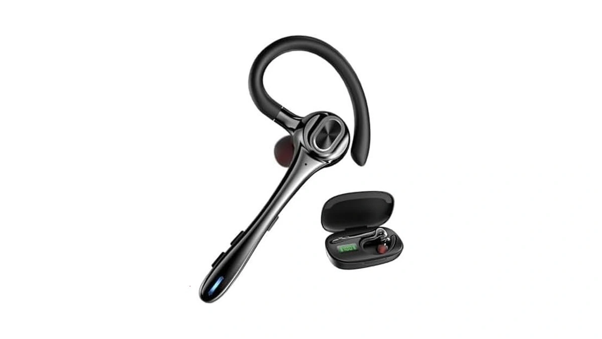 Bluetooth Headset Wireless Earpiece Single Ear Earphones For Ios Android