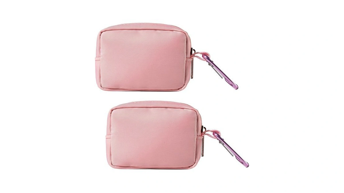 Tubgiiks 2-piece Mini Pouch With Carabiner Clip, Unisex Small Organizer