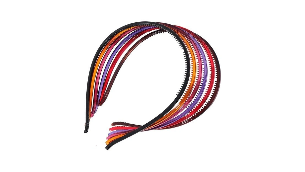 Minzudada 6pcs Skinny Headbands For Women Men, Plastic Thin Headband