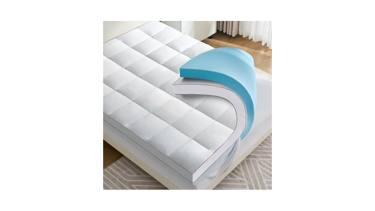 Aodenge 4 Lnch Dual Layer Mattress Topper Full Size, 2