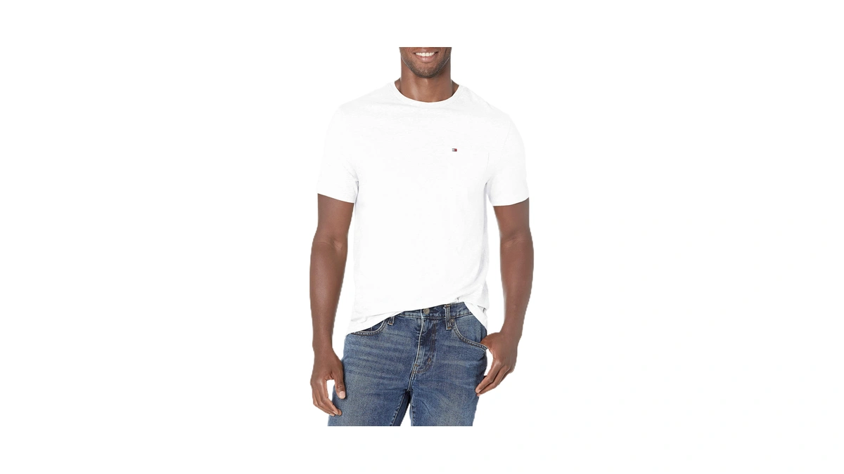 Tommy Hilfiger Men's Short Sleeve Crewneck T Shirt With Pocket,