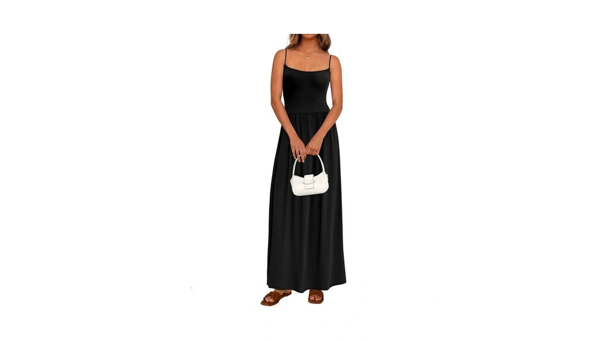 Prettygarden Womens Spaghetti Strap Maxi Dresses Sleeveless Summer Dress Long