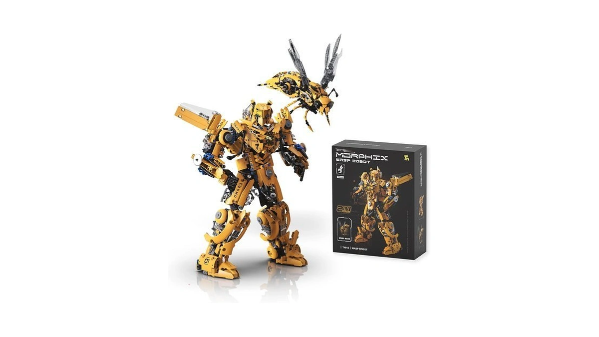 Myth Qholve 2 In 1 Wasp Robot Building Set Transforming
