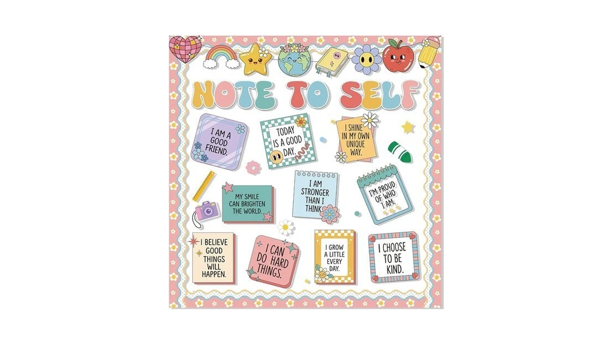 Note To Self Bulletin Board Decorations Mental Health Classroom Decor