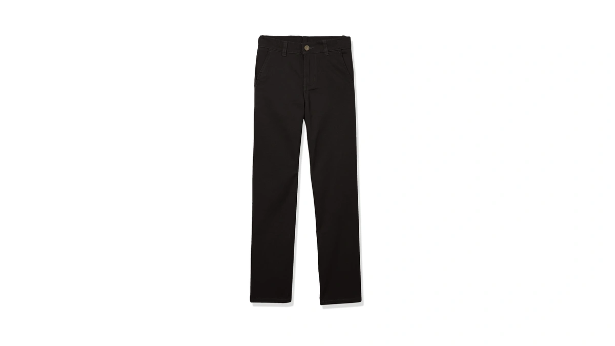 Izod Boys School Uniform Flat Front Twill Pan...