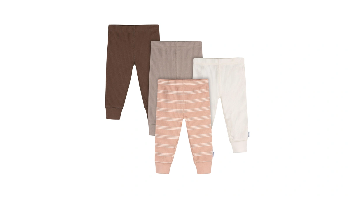 Gerber Baby Girls' Multi-pack Active Pants Set, Earthy Elegance, 12