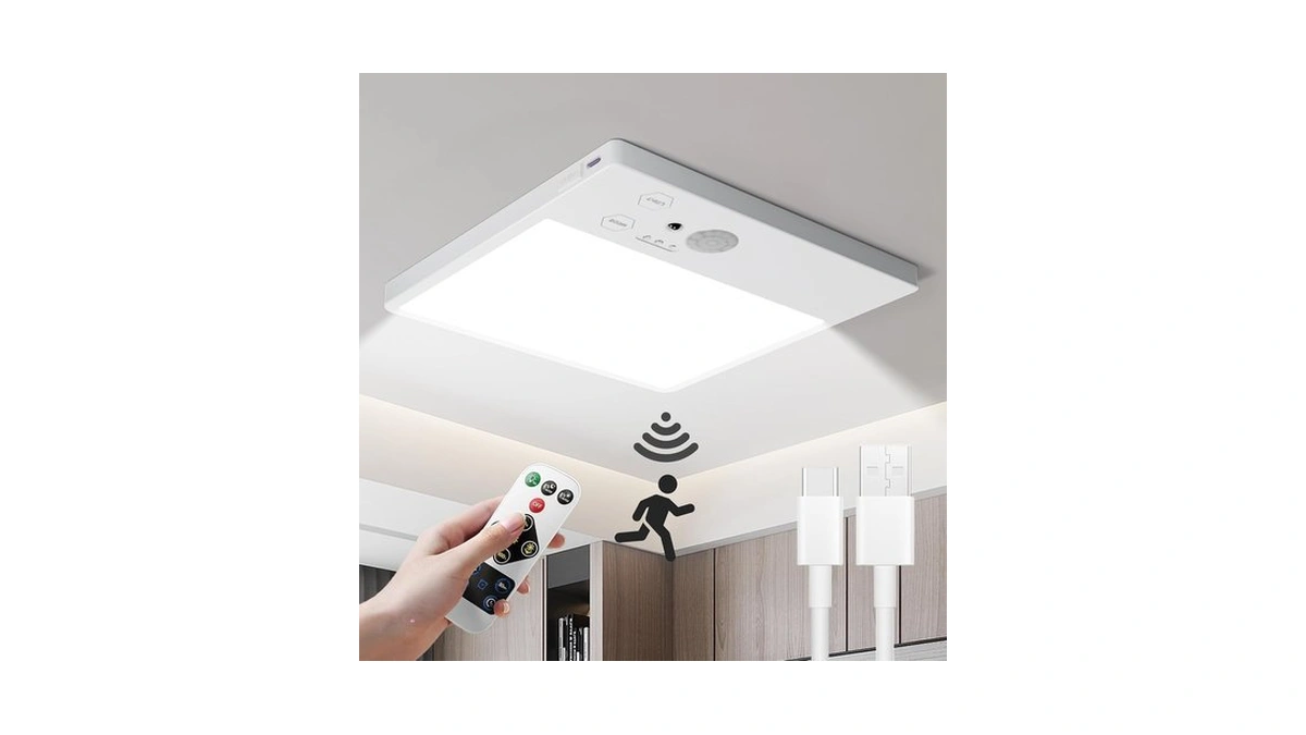 Amazon coupon: Motion Sensor Light Indoor,usb-c Recharg