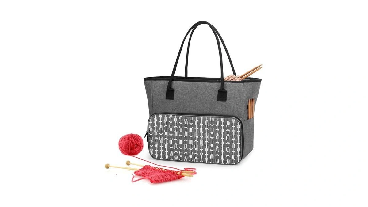 Yarwo Knitting Crochet Bag, Yarn Storage Tote Bag For Yarn,