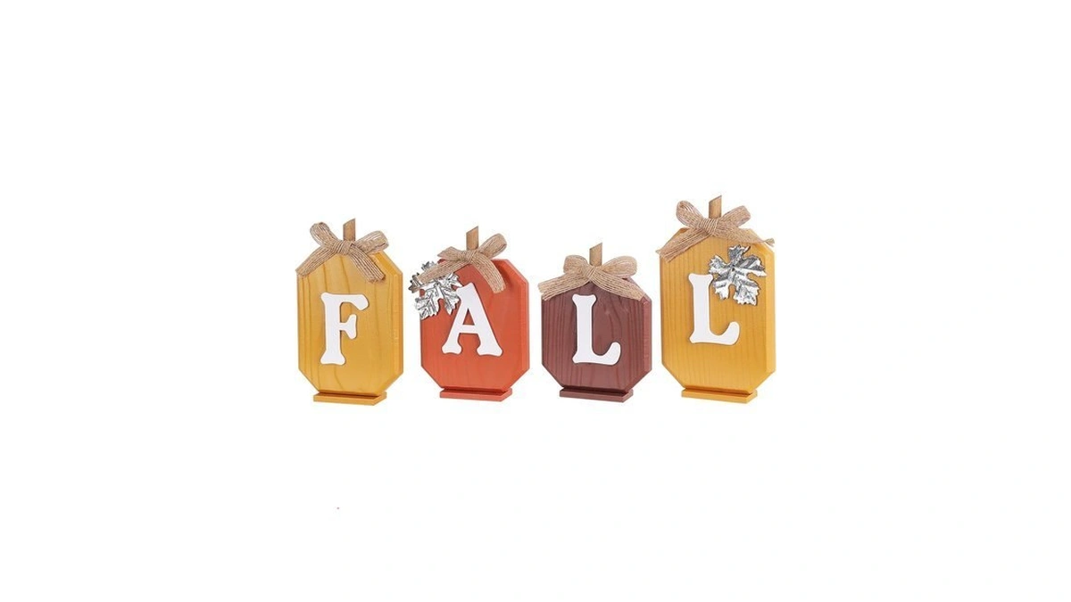 Dewbin Fall Decorations For Home, Pumpkin Wood Sign With Fall