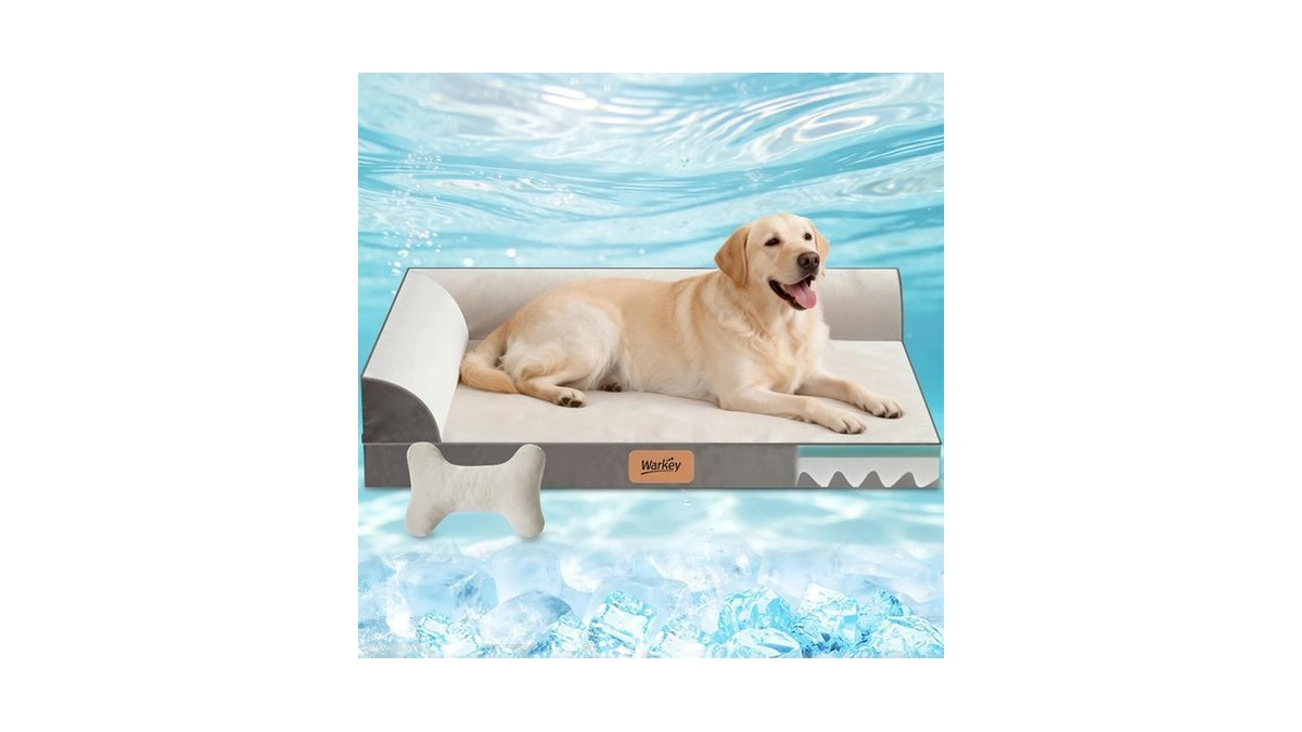 Warkey Large Dog Bed With Cooling Gel Memory Foam, Orthopedic