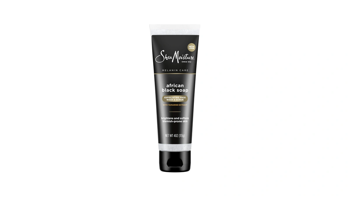 Sheamoisture Facial Wash And Scrub African Black Soap For Blemish