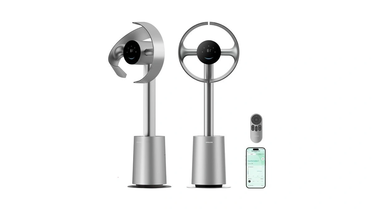 Dreame Bladeless Tower Fan For Bedroom, Smart Standing Fan With