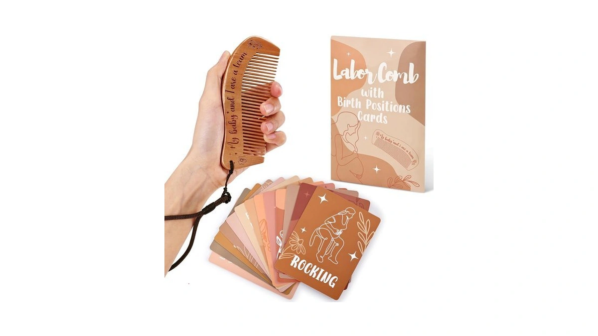 Levfla New Mom Gifts Birth Positions Cards And Labor Comb