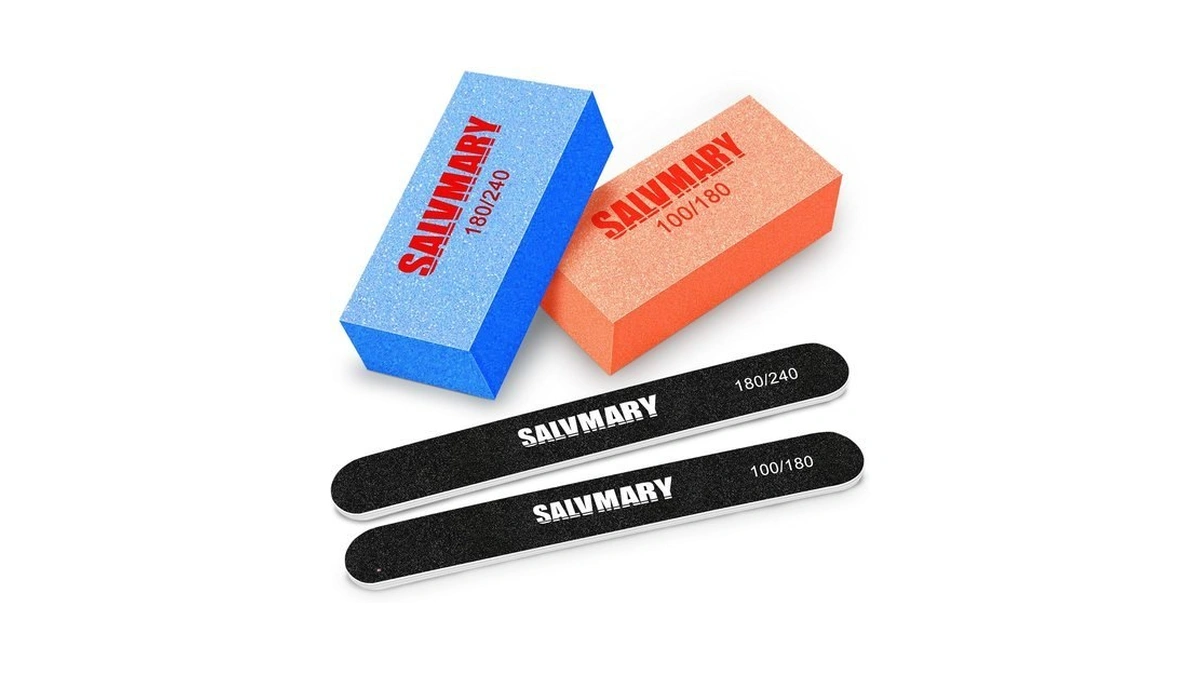 Nail Files And Buffers Set, 100/180 & 180/240 Grit Double