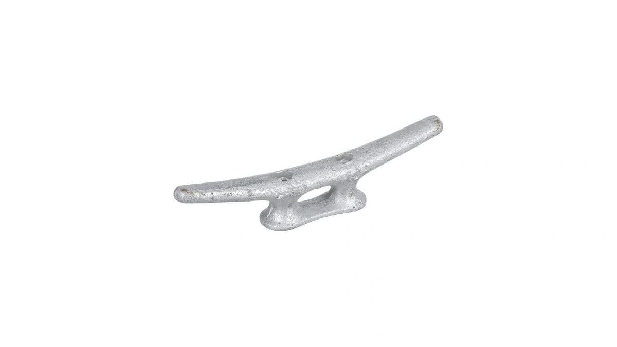 Seachoice Open Base Dock Cleat, Galvanized Gray Iron, 6 In.