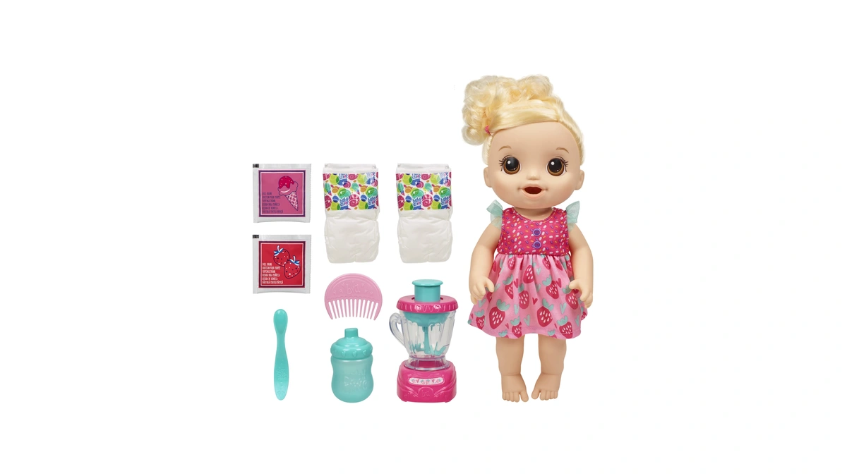 Baby Alive Magical Mixer Baby Doll, Strawberry Shake, Doll With