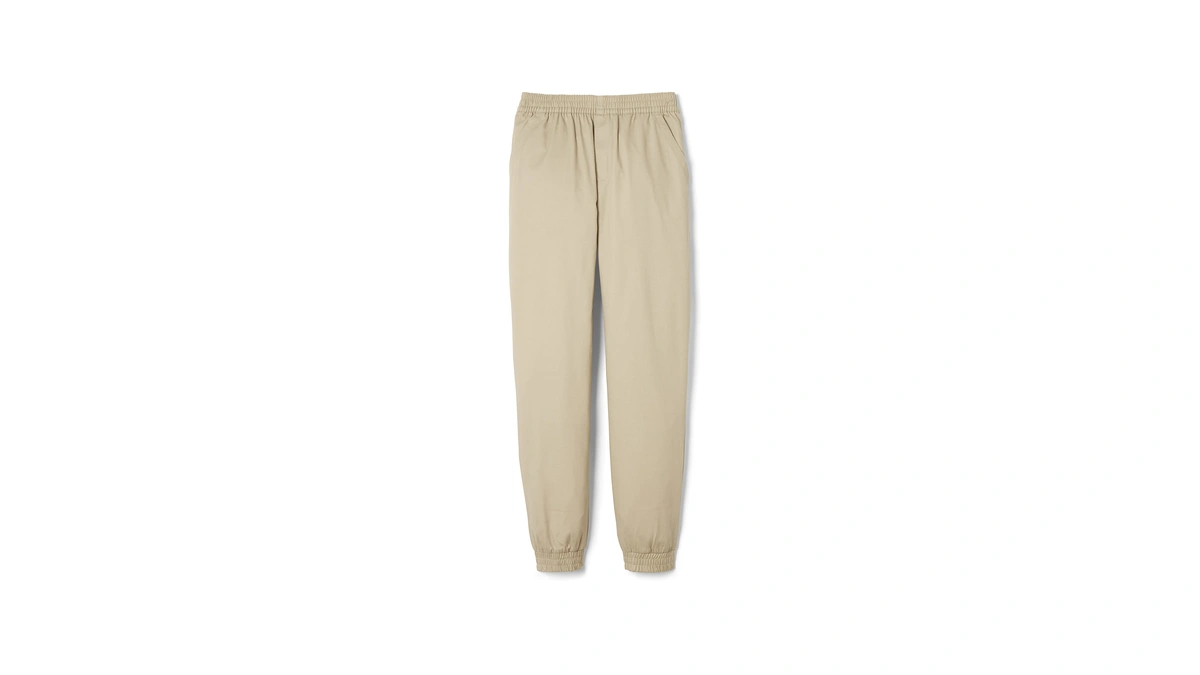 French Toast Boys' Pull-on Twill Jogger-style Pants, Khaki, 3t