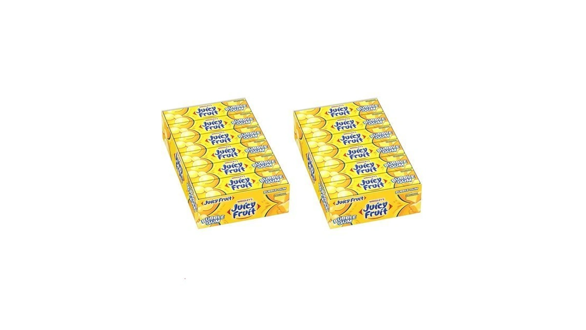 Juicy Fruit Gum Original Bubble Chewing Gum, 5 Count (pack