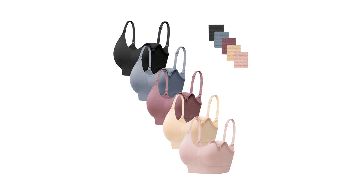 Hbselect Women Maternity Bras 5 Pack Nursing Bras For Breastfeeding