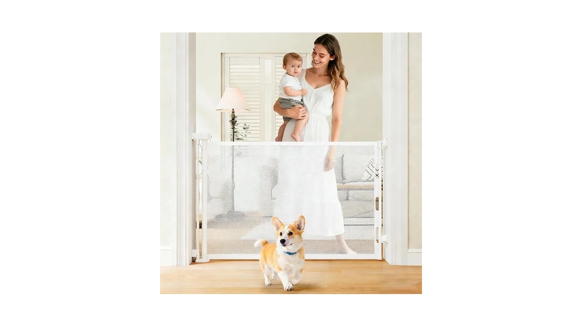 Puppalace Retractable Baby And Dog Gate 55 Inch Wide 33